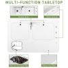 101*65.5*92cm HDPE Rectangular With Barbed Wire Foldable Outdoor Fish Cleaning Table White