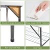 101*65.5*92cm HDPE Rectangular With Barbed Wire Foldable Outdoor Fish Cleaning Table White